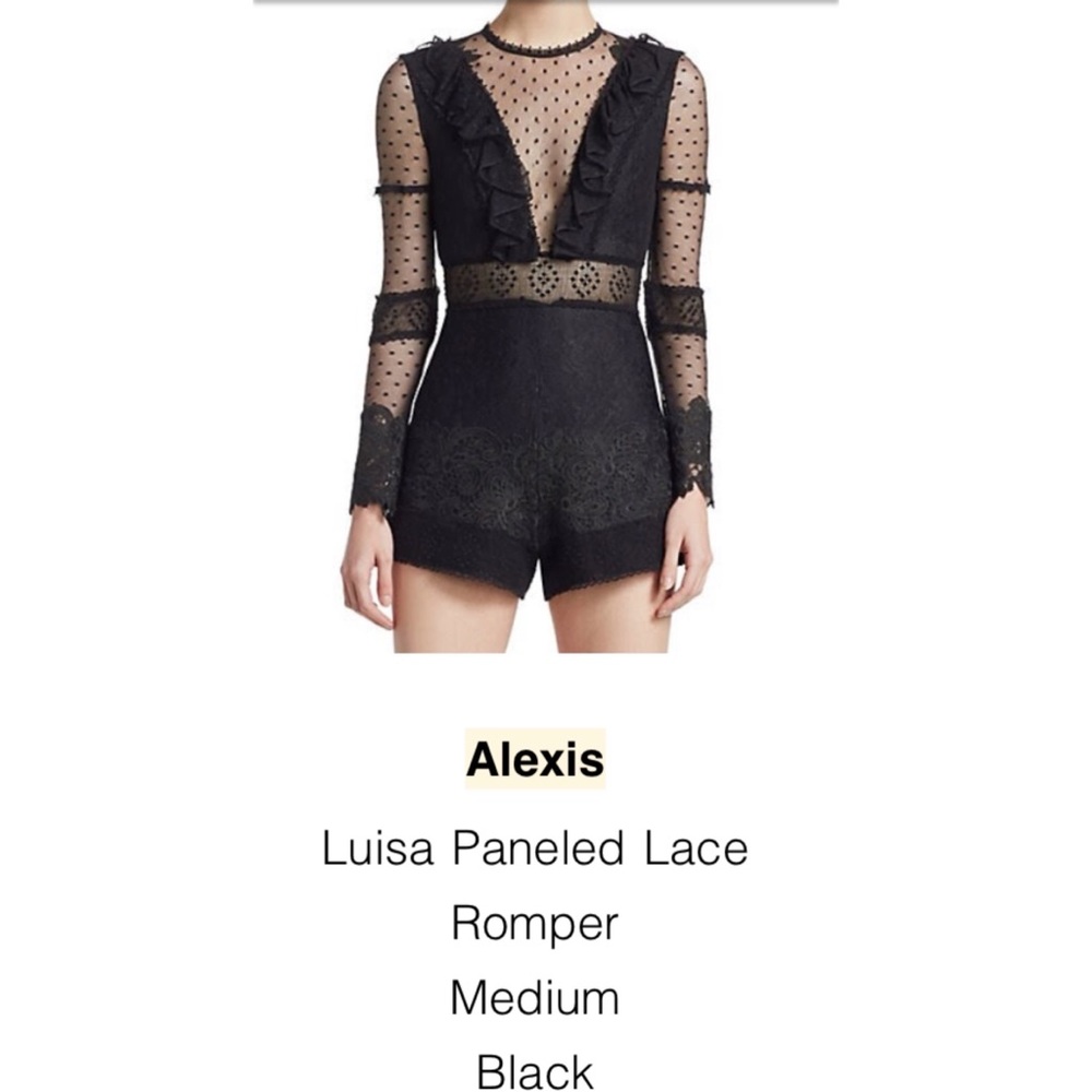 Alexis black romper size M